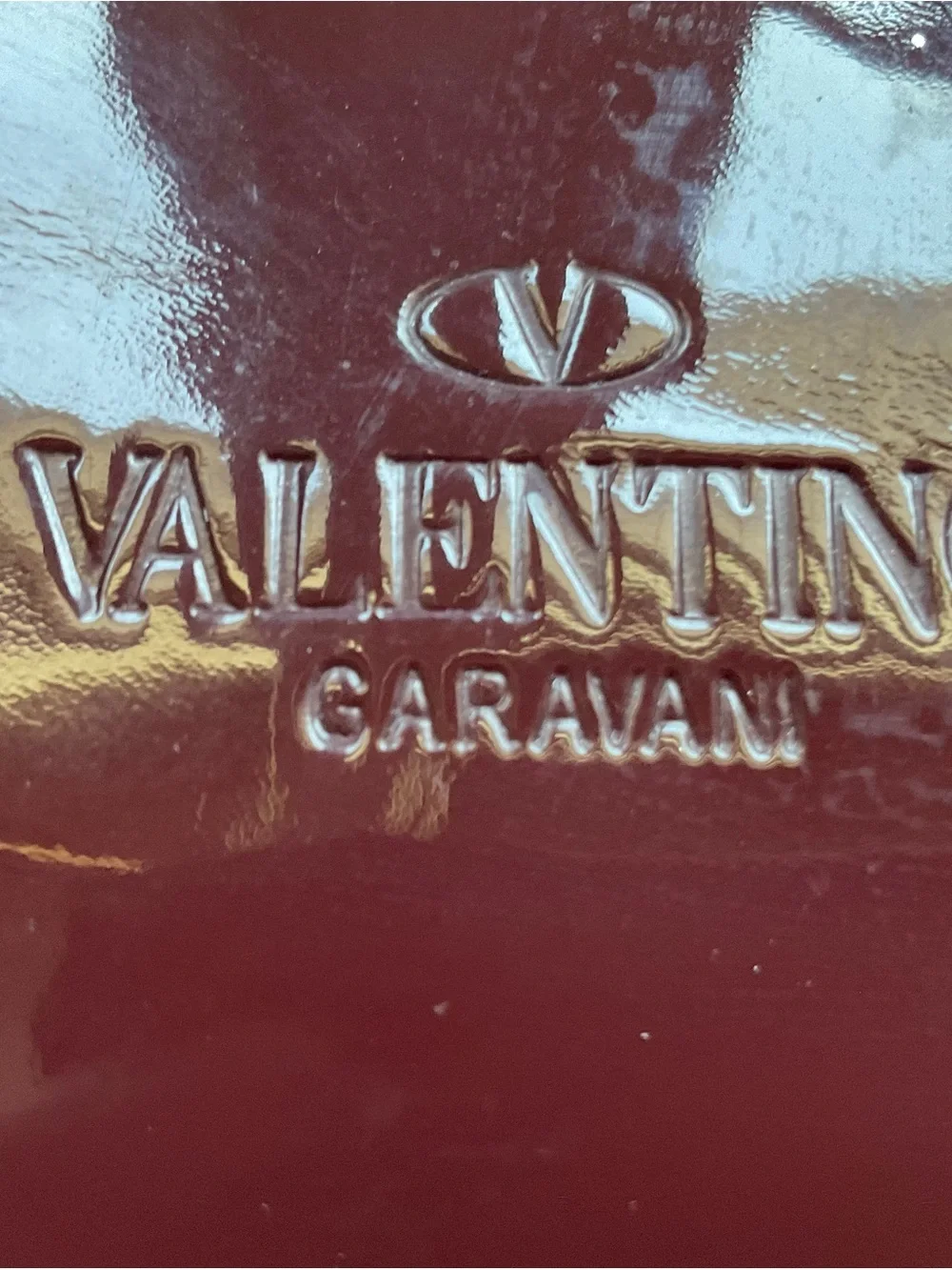 Valentino Garavani Wine Patent Leather RockStud Tote